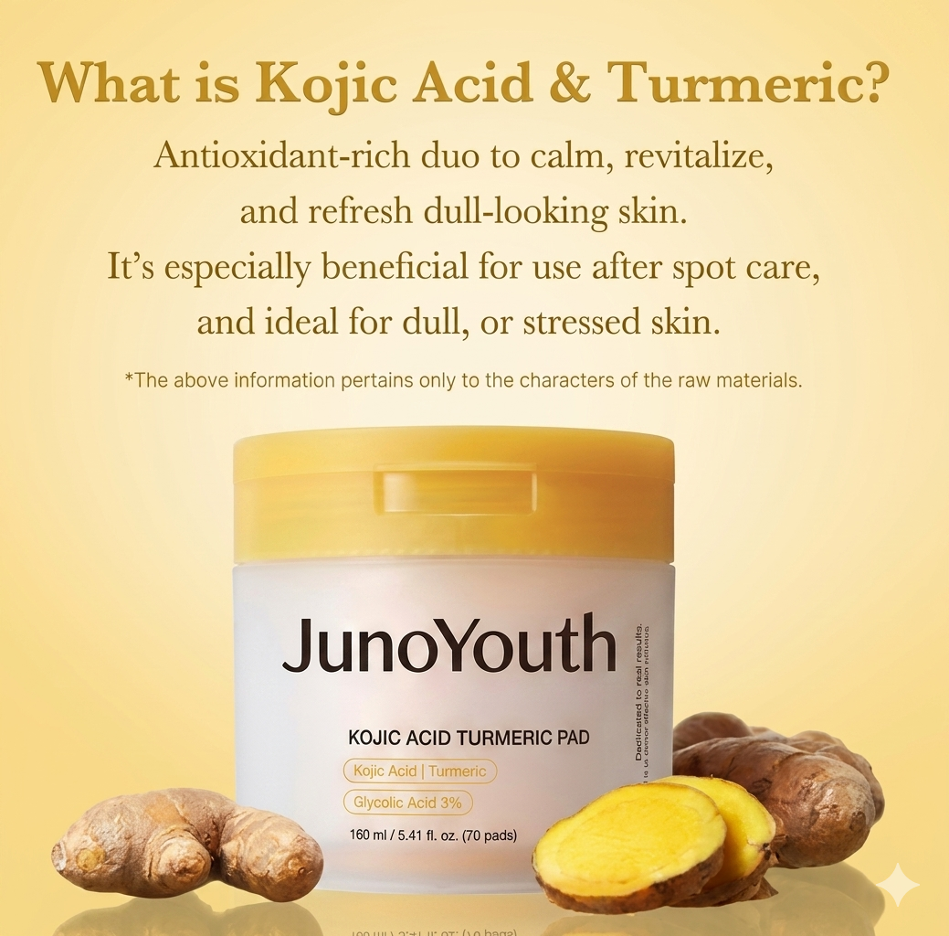 Juno Turmeric and Kojic Toner Pads